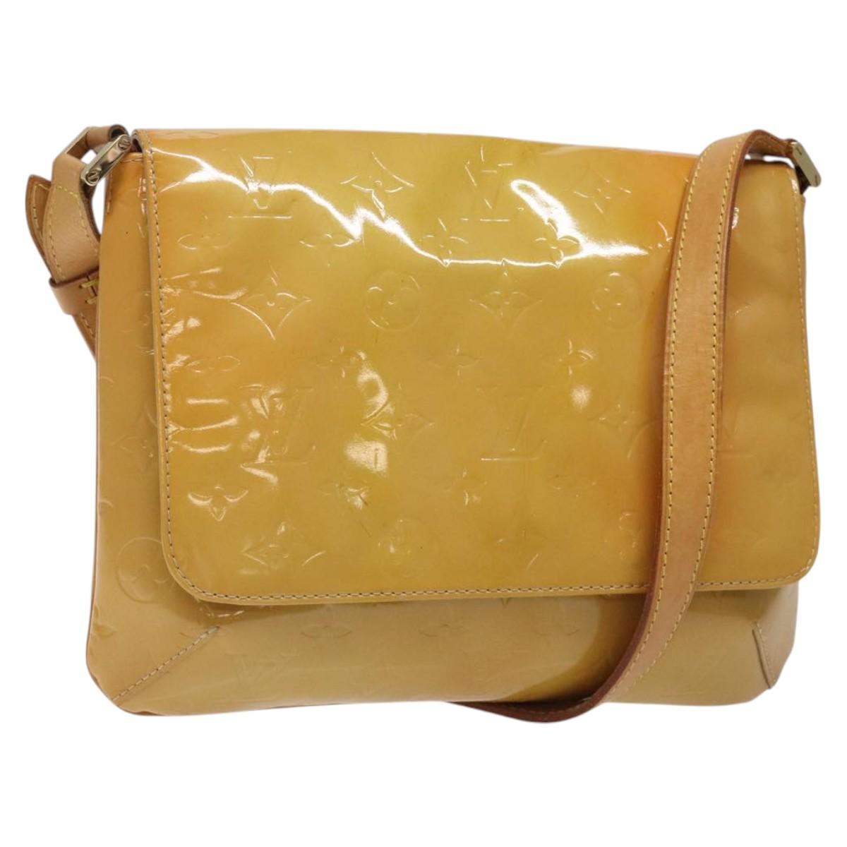 LOUIS VUITTON Monogram Vernis Thompson Street Bag Beige M91301 LV Auth 124936