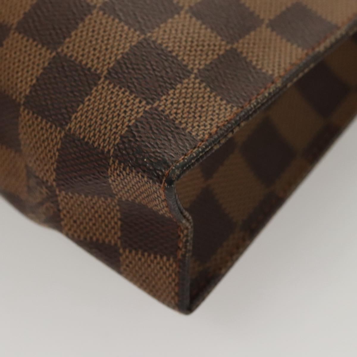 LOUIS VUITTON Damier Ebene Posh Toilette 26 Pouch N47543 LV Auth 124944