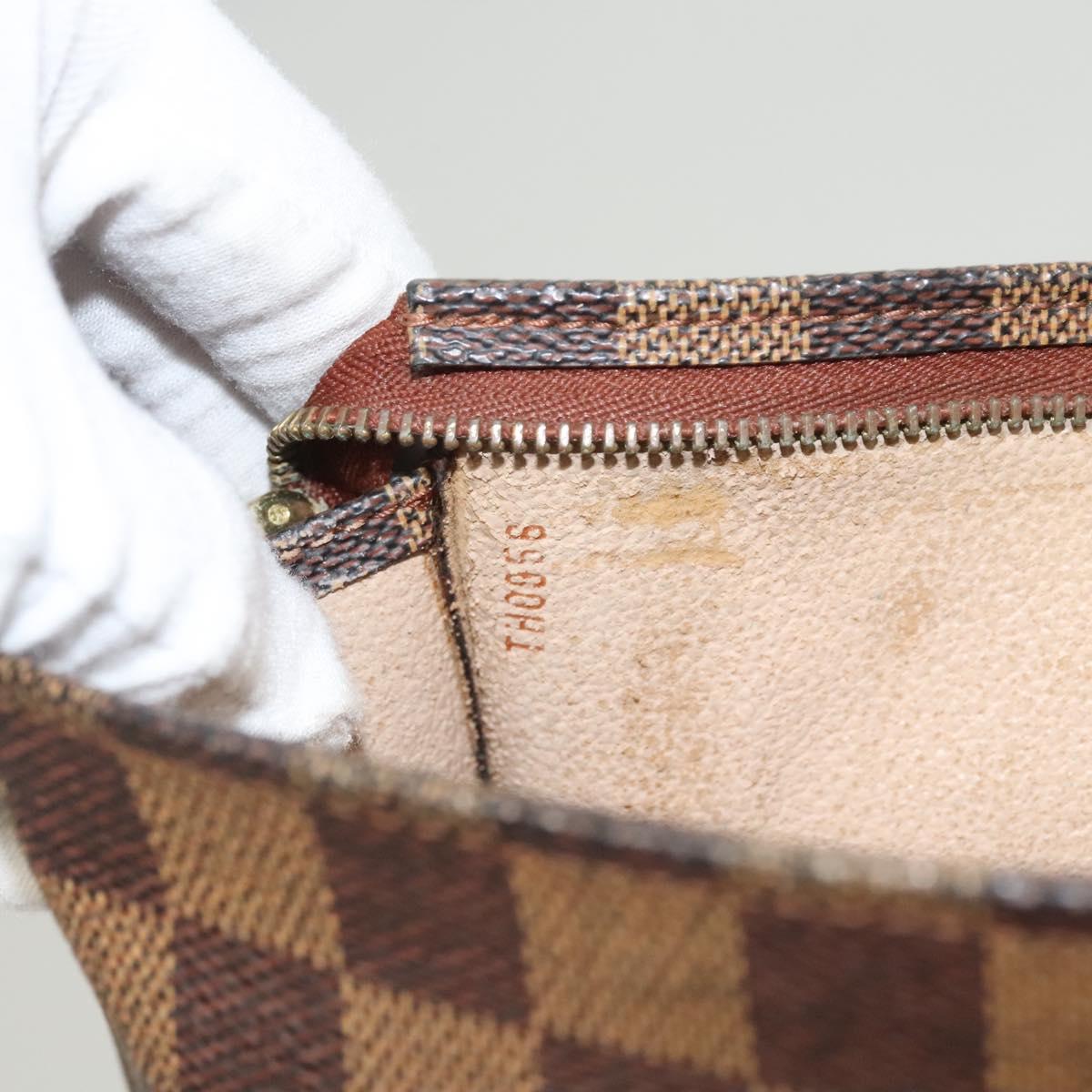 LOUIS VUITTON Damier Ebene Posh Toilette 26 Pouch N47543 LV Auth 124944