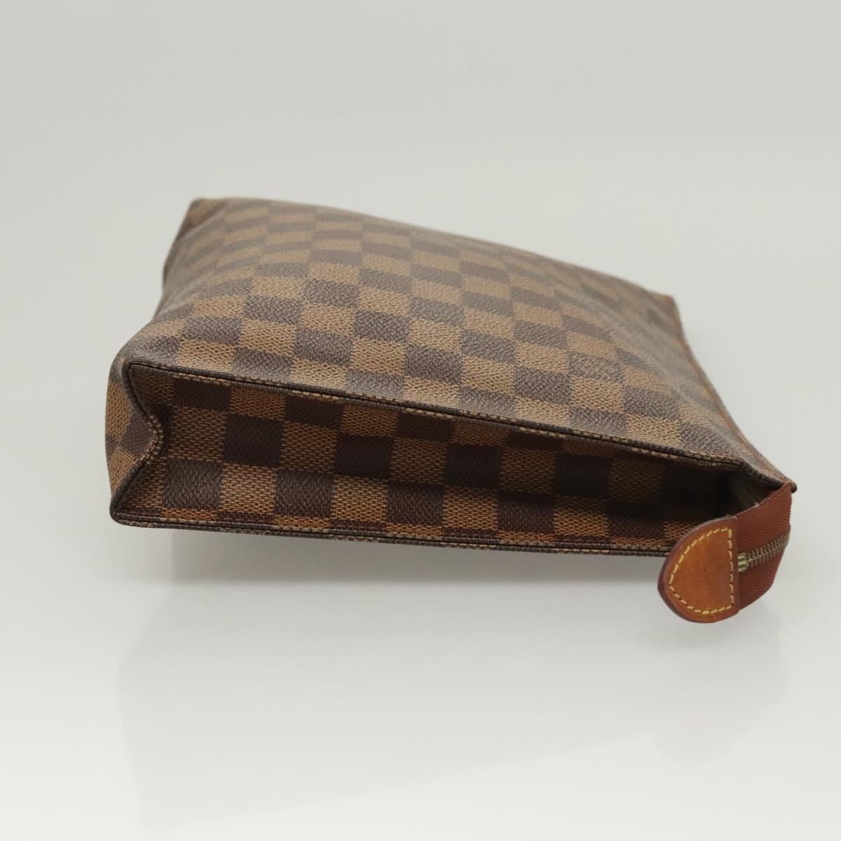 LOUIS VUITTON Damier Ebene Posh Toilette 26 Pouch N47543 LV Auth 124944