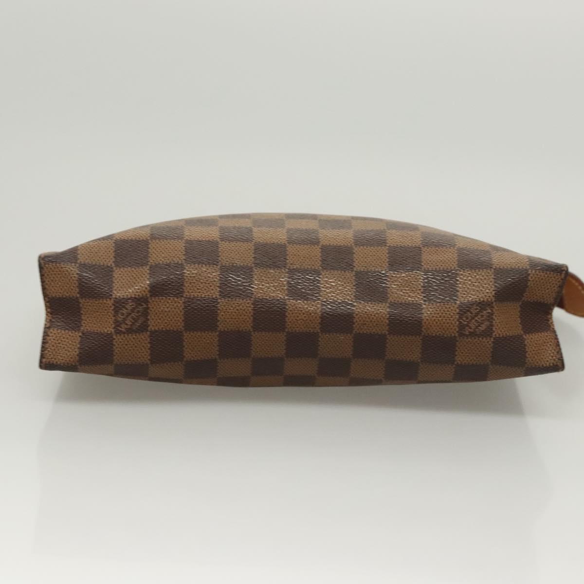 LOUIS VUITTON Damier Ebene Posh Toilette 26 Pouch N47543 LV Auth 124944