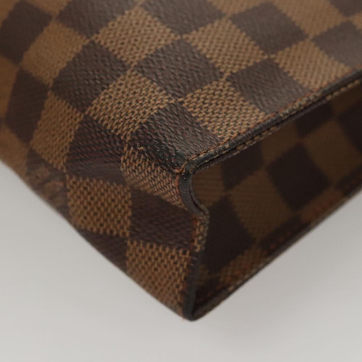 LOUIS VUITTON Damier Ebene Posh Toilette 26 Pouch N47543 LV Auth 124944