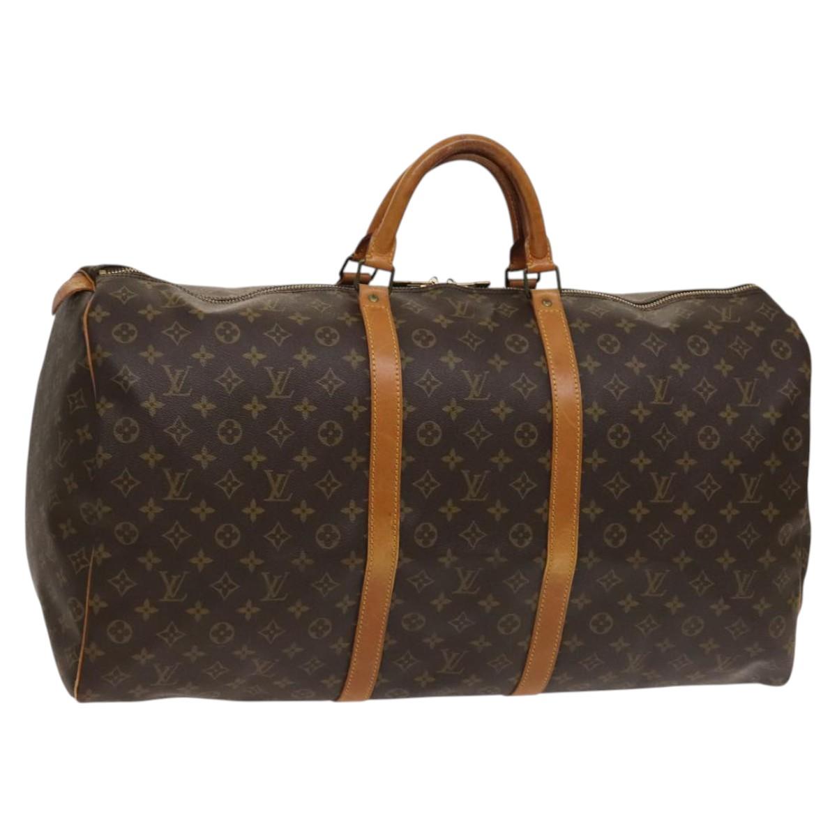 LOUIS VUITTON Monogram Keepall 60 Boston Bag M41422 LV Auth 124961