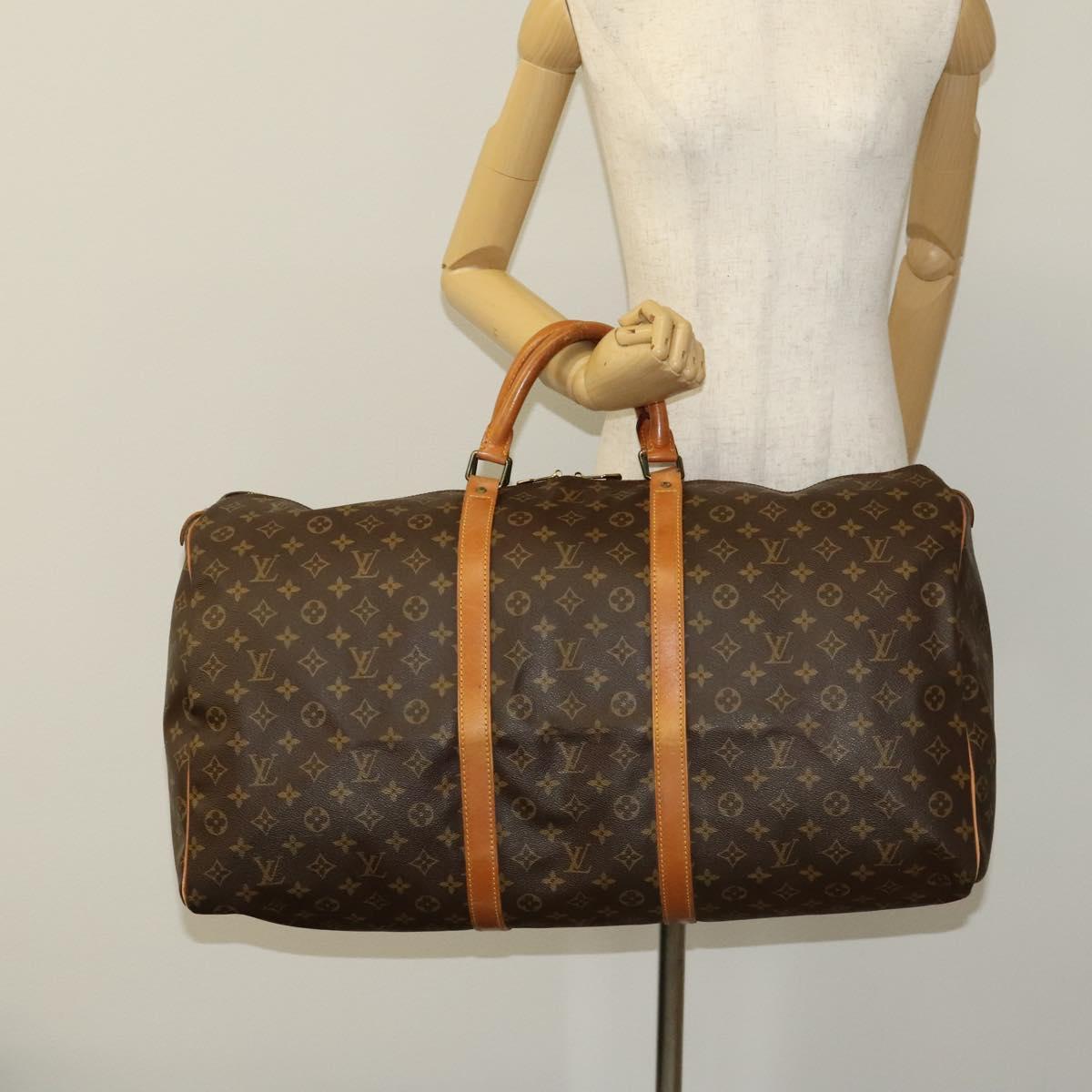 LOUIS VUITTON Monogram Keepall 60 Boston Bag M41422 LV Auth 124961