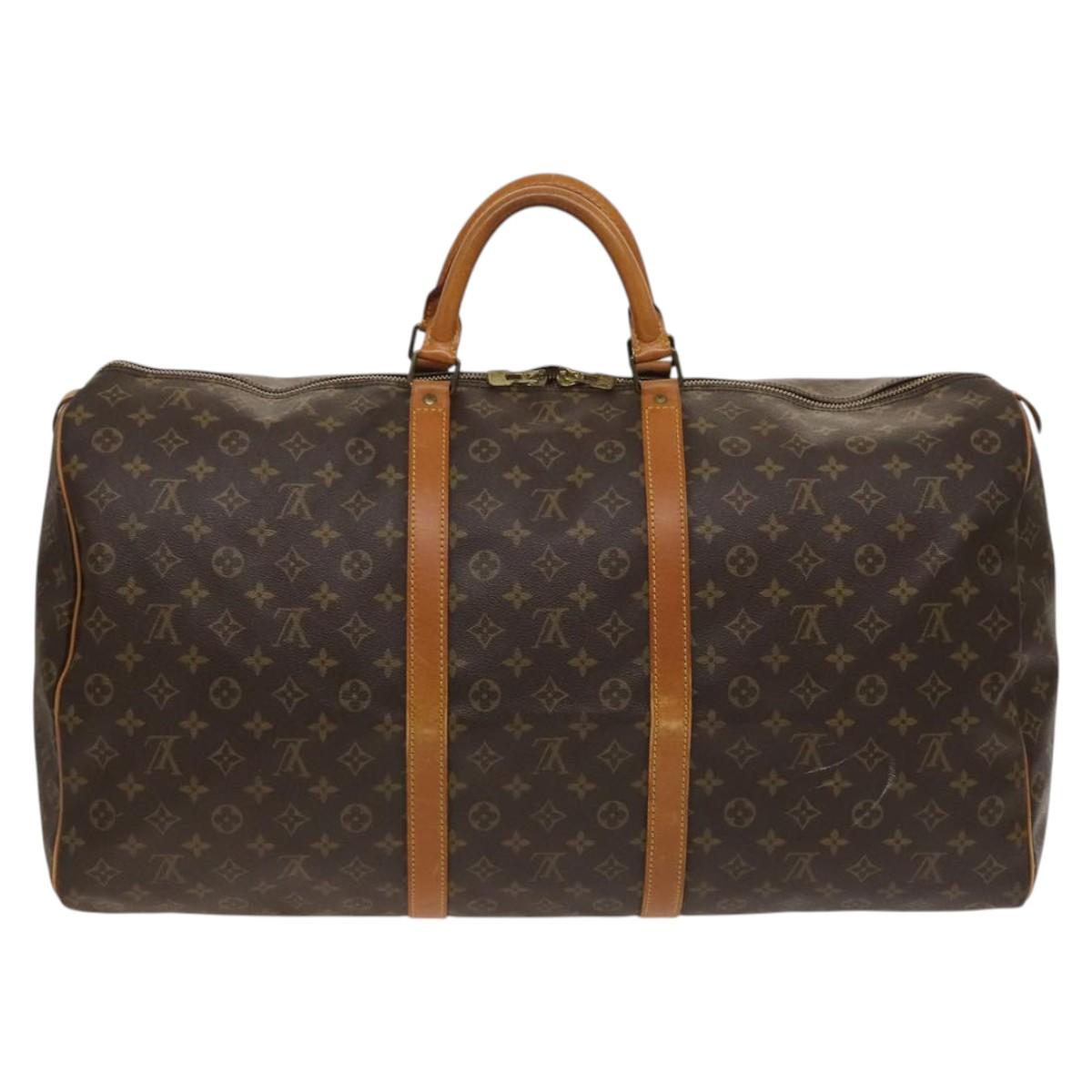 LOUIS VUITTON Monogram Keepall 60 Boston Bag M41422 LV Auth 124961