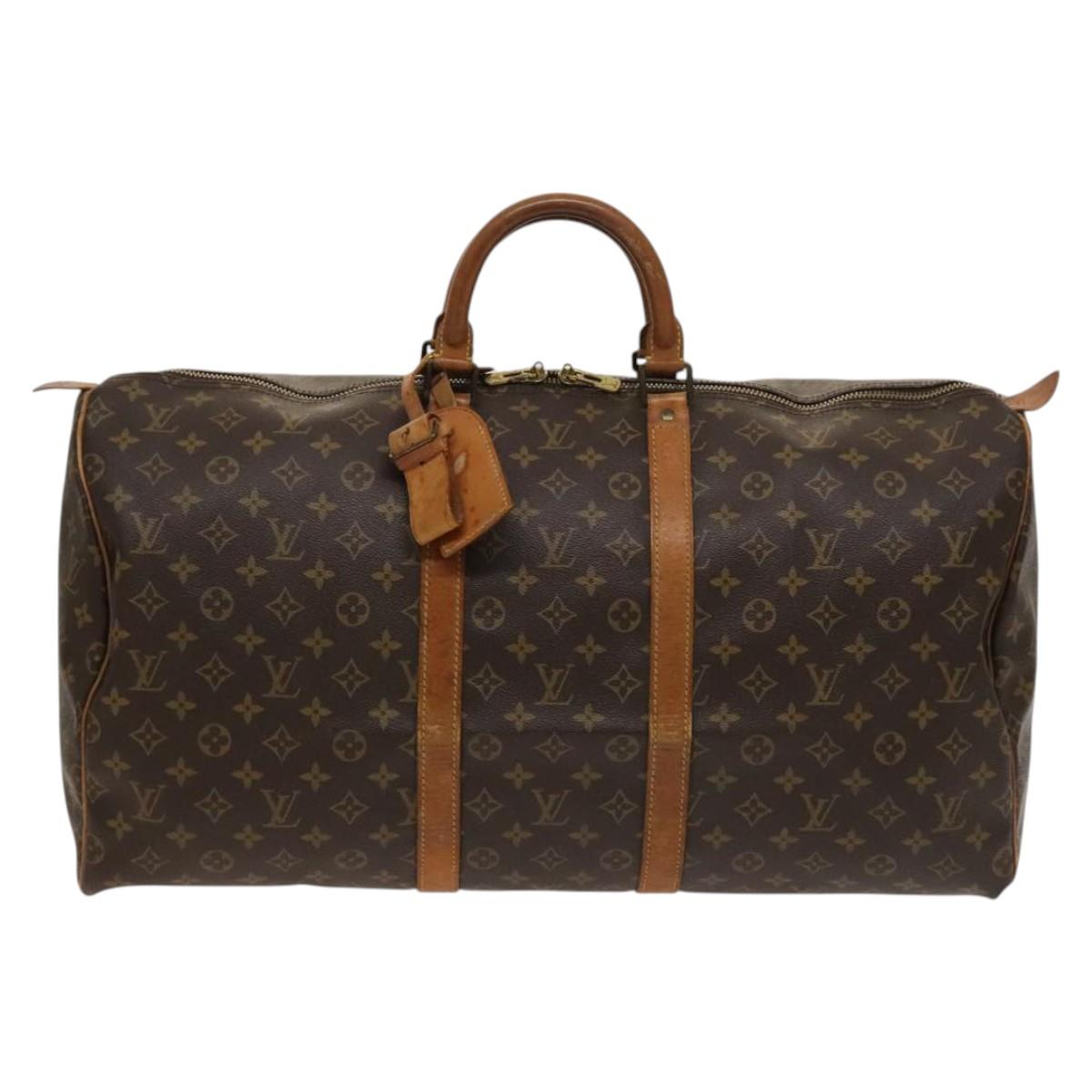LOUIS VUITTON Monogram Keepall 55 Boston Bag M41424 LV Auth 124962