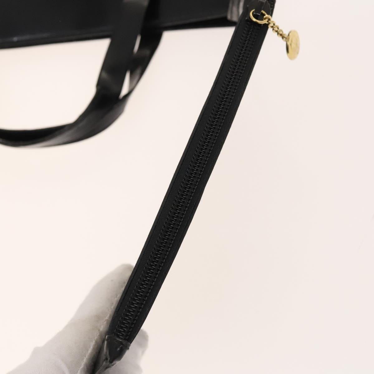 GUCCI Hand Bag Patent leather Black Gold 000 2058 0558 0 Auth 124983