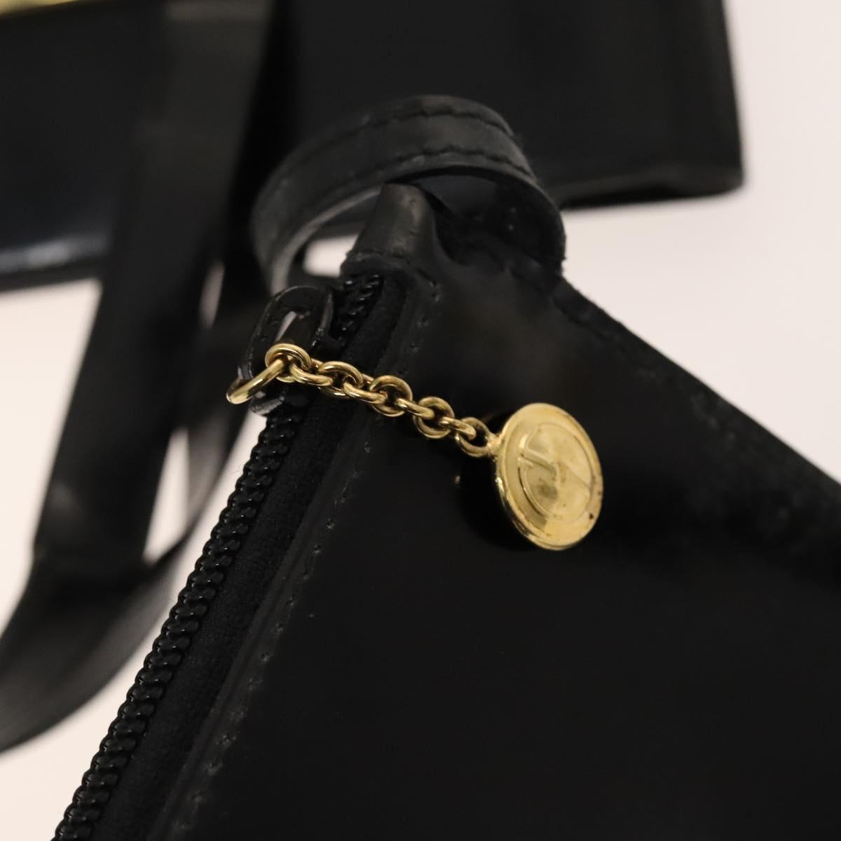 GUCCI Hand Bag Patent leather Black Gold 000 2058 0558 0 Auth 124983