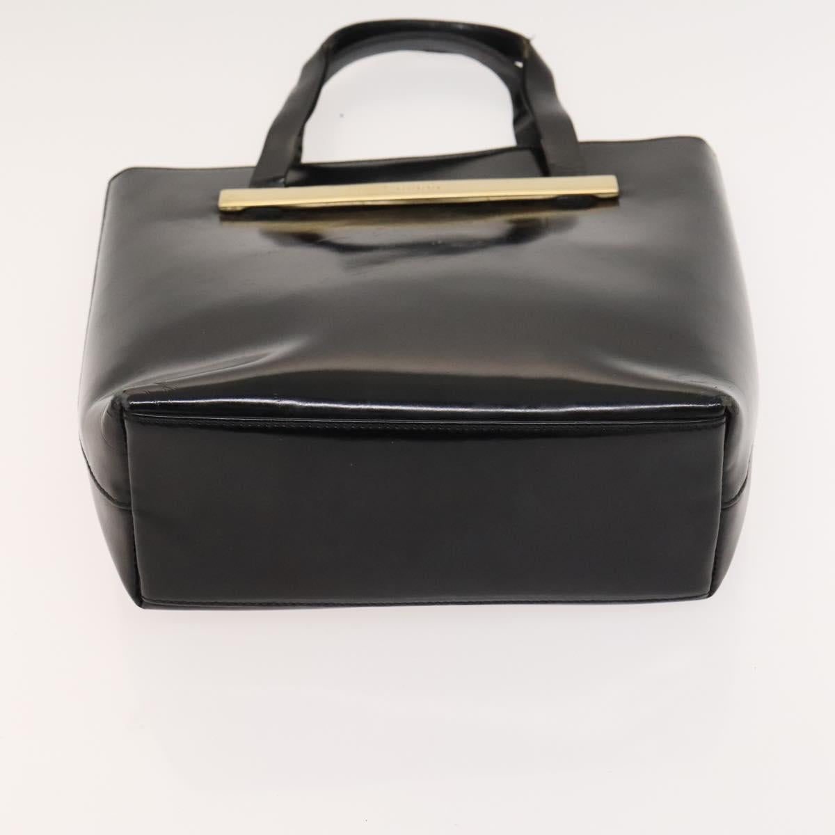 GUCCI Hand Bag Patent leather Black Gold 000 2058 0558 0 Auth 124983