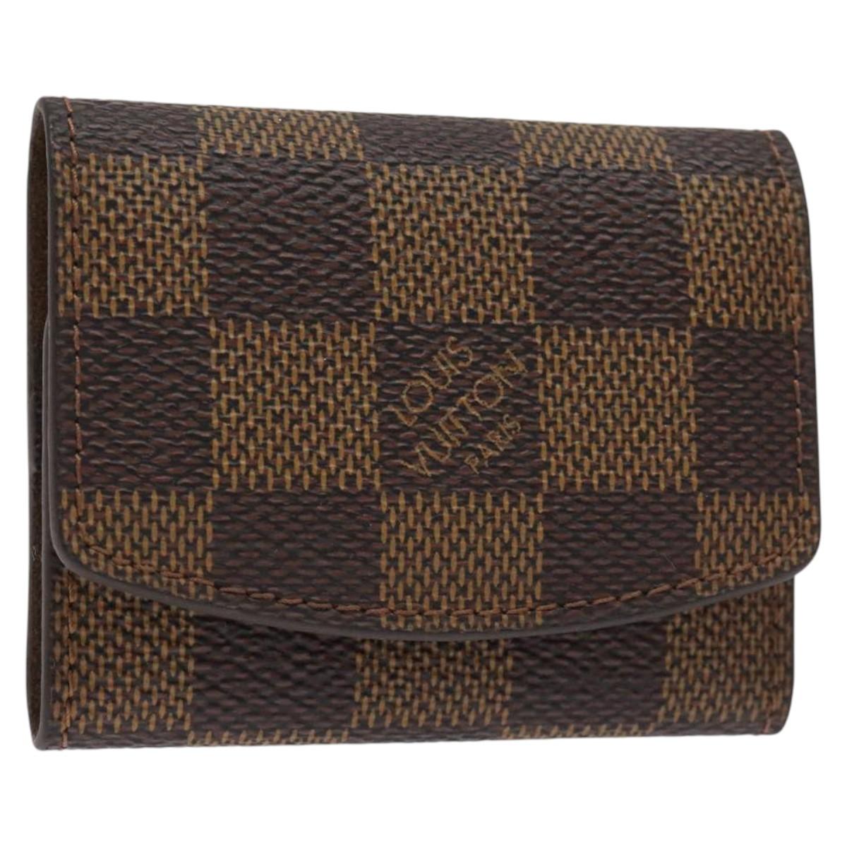 LOUIS VUITTON Damier Ebene Cuff Case LV Auth 125015