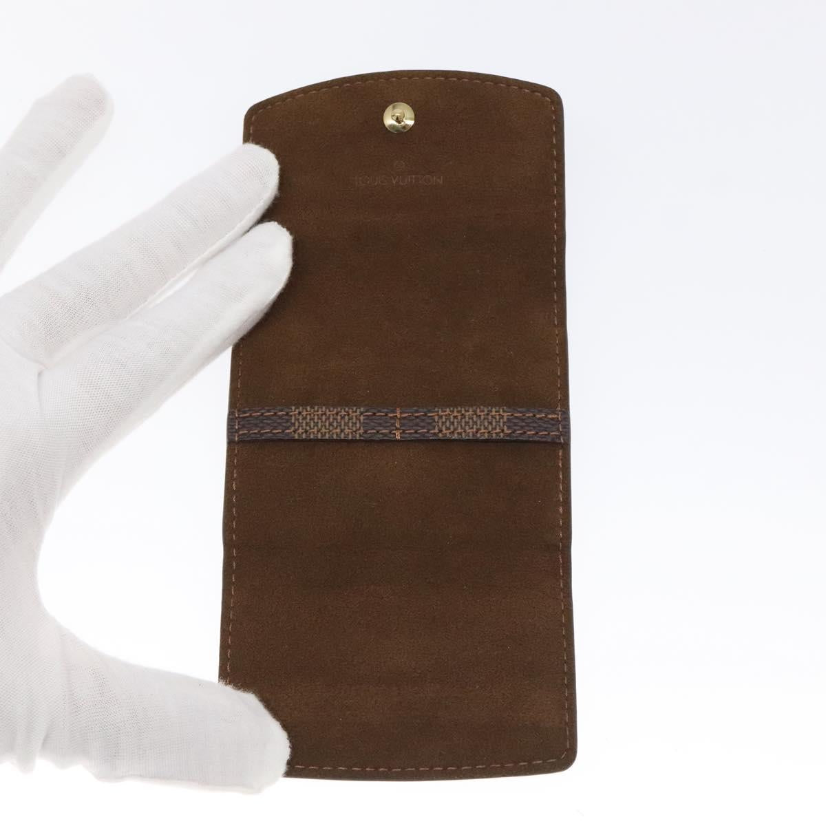 LOUIS VUITTON Damier Ebene Cuff Case LV Auth 125015