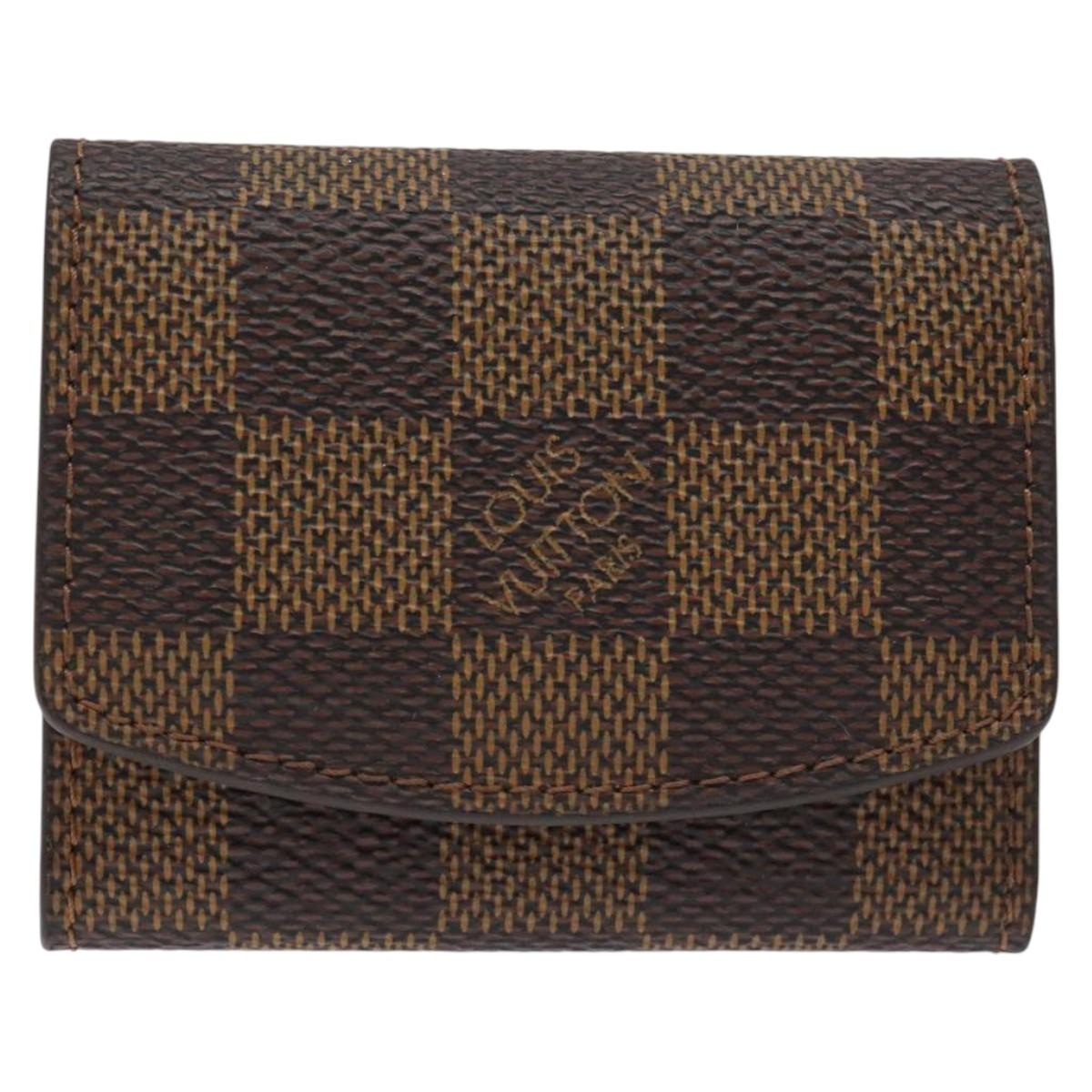 LOUIS VUITTON Damier Ebene Cuff Case LV Auth 125015