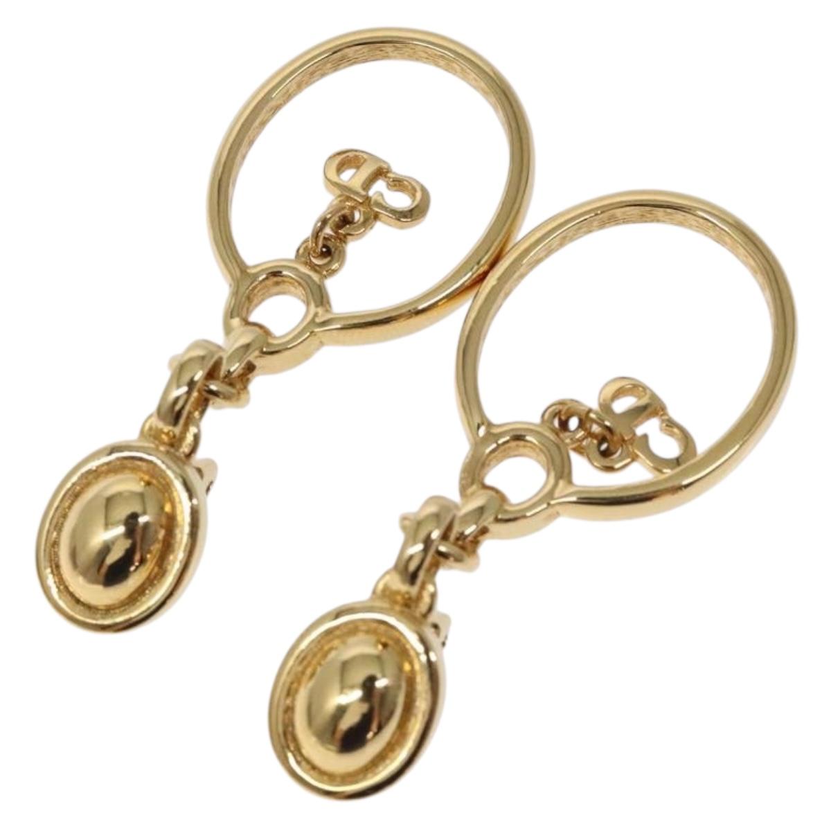 Christian Dior Earring metal Gold Auth 125153
