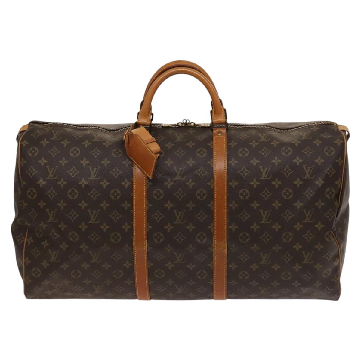 LOUIS VUITTON Monogram Keepall 60 Boston Bag M41422 LV Auth 125167