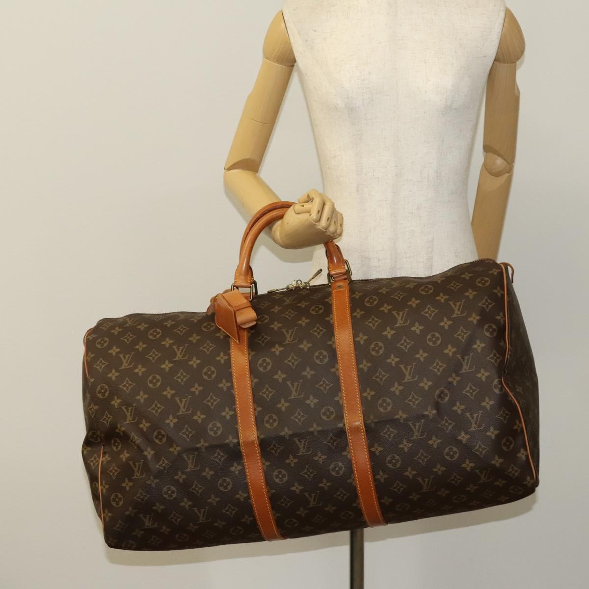 LOUIS VUITTON Monogram Keepall 60 Boston Bag M41422 LV Auth 125167