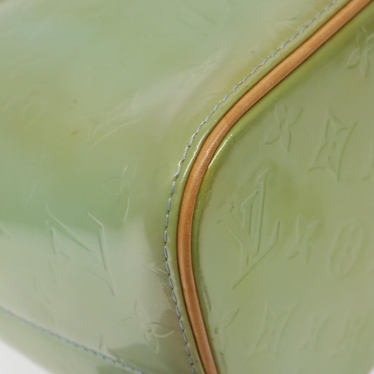 LOUIS VUITTON Monogram Vernis Houston Hand Bag Baby Blue M91005 LV Auth 125211