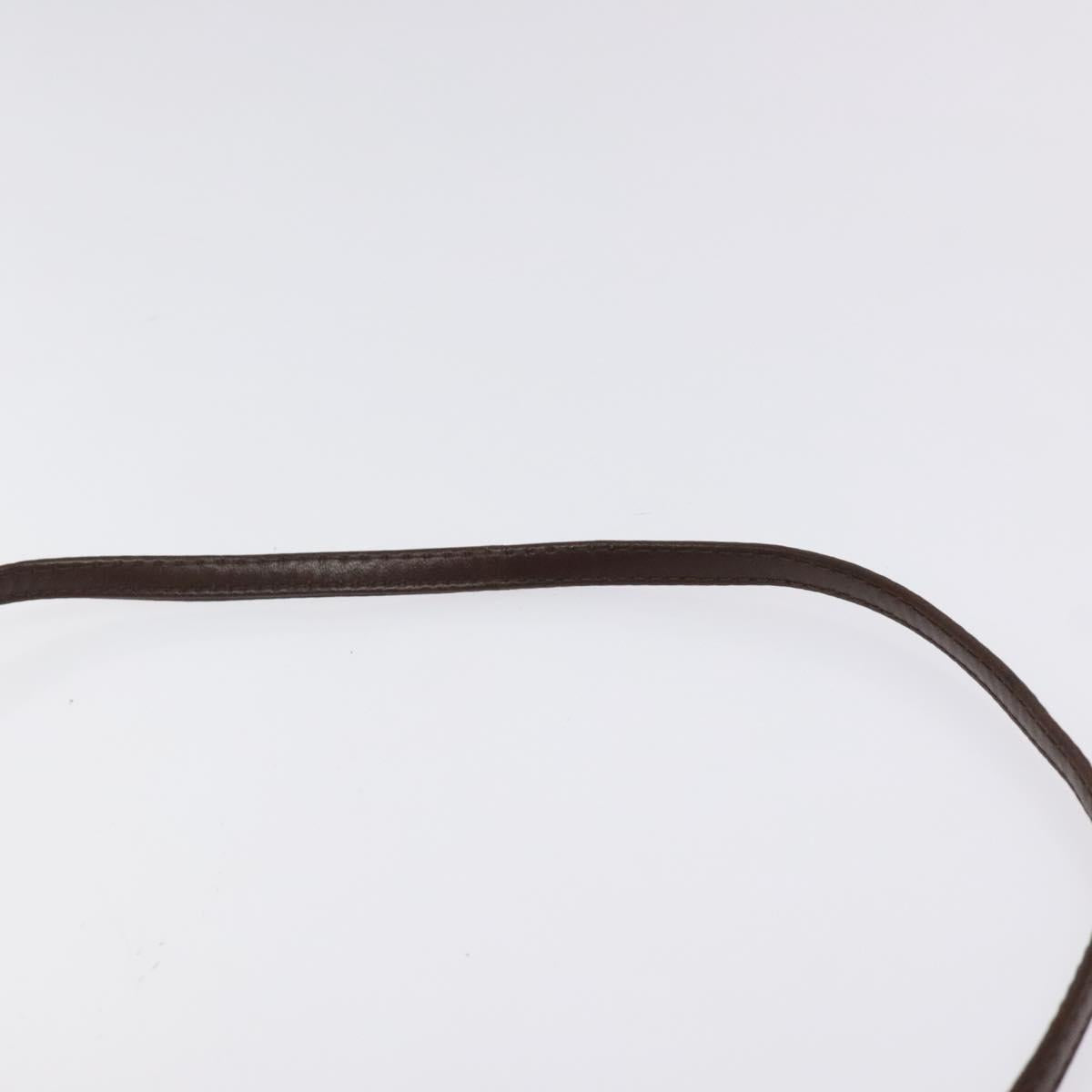 BOTTEGA VENETA INTRECCIATO Shoulder Bag Leather Brown Gold Auth 125244