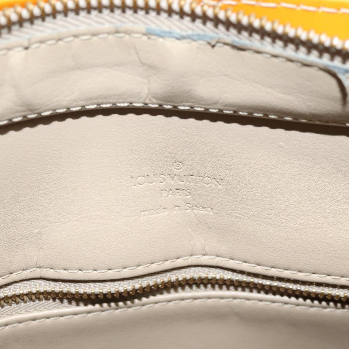 LOUIS VUITTON Monogram Vernis Houston Hand Bag Beige M91004 LV Auth 125261