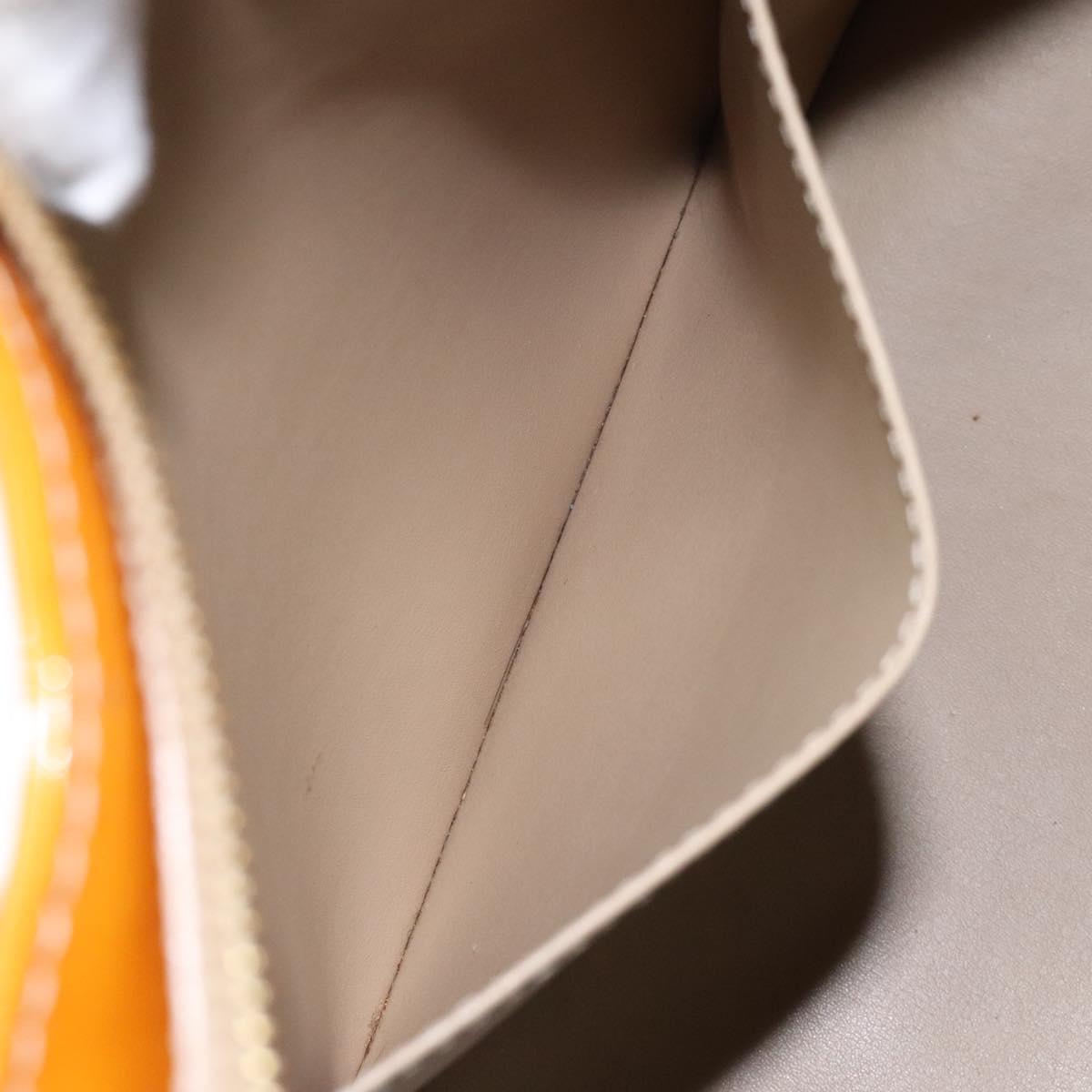 LOUIS VUITTON Monogram Vernis Houston Hand Bag Beige M91004 LV Auth 125261