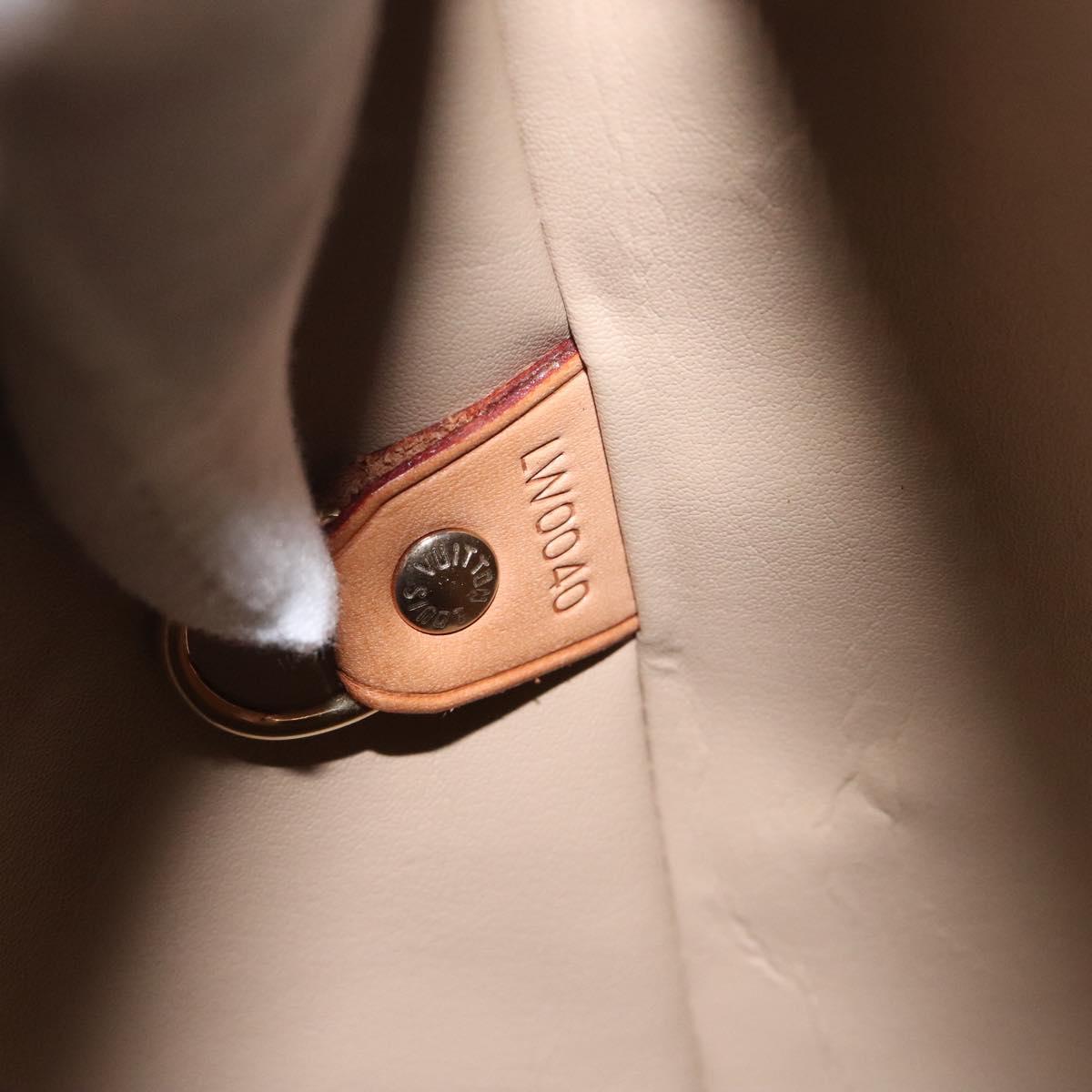 LOUIS VUITTON Monogram Vernis Houston Hand Bag Beige M91004 LV Auth 125261