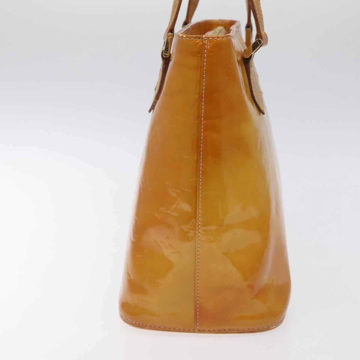 LOUIS VUITTON Monogram Vernis Houston Hand Bag Beige M91004 LV Auth 125261