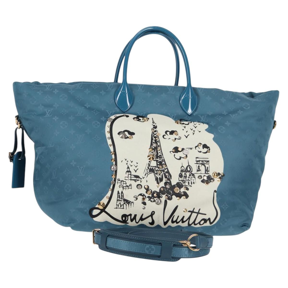 LOUIS VUITTON Cruise line Cabas Nouvelle Vague Bag Blue M94091 LV Auth 125266SAV