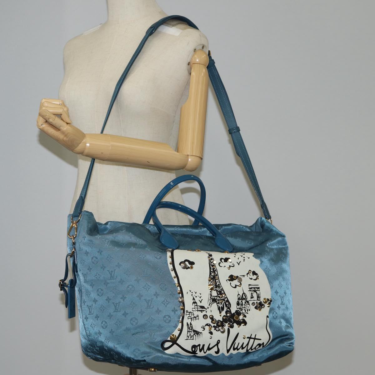 LOUIS VUITTON Cruise line Cabas Nouvelle Vague Bag Blue M94091 LV Auth 125266SAV