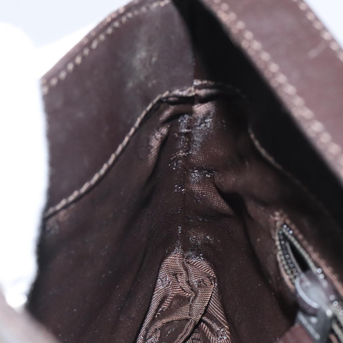 BURBERRY Nova Check Shoulder Bag PVC Beige Gold Auth 125282