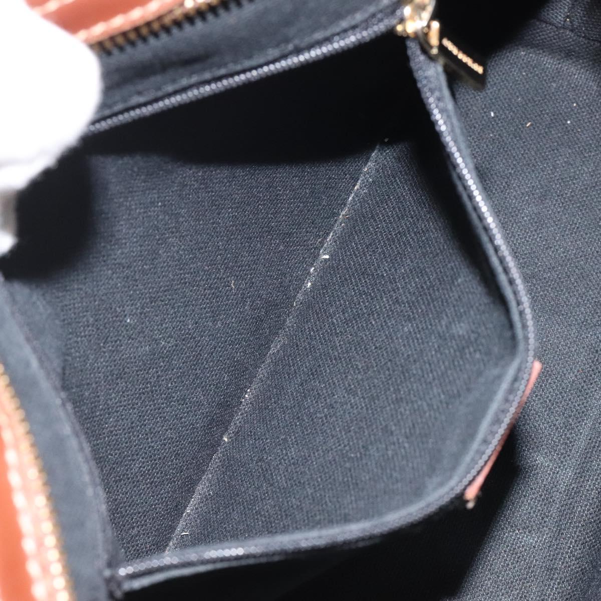 BURBERRY Nova Check Shoulder Bag PVC Beige Gold Auth 125301