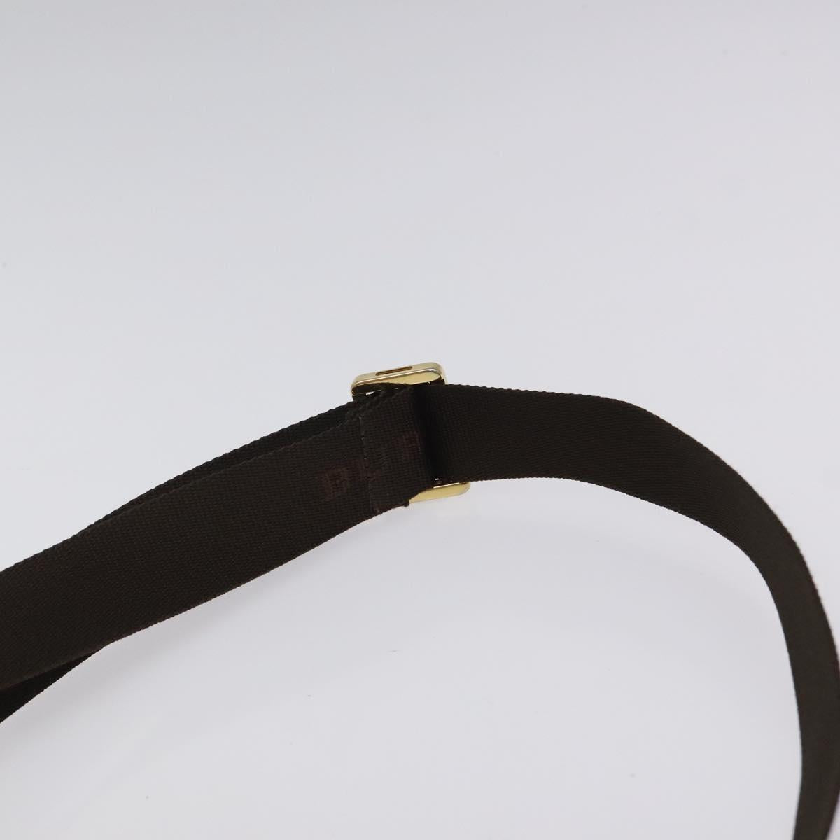 BURBERRY Nova Check Shoulder Bag PVC Beige Gold Auth 125301