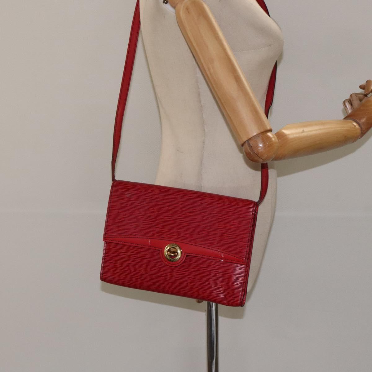 LOUIS VUITTON Epi Pochette Arche Shoulder Bag Red M52577 LV Auth 125313