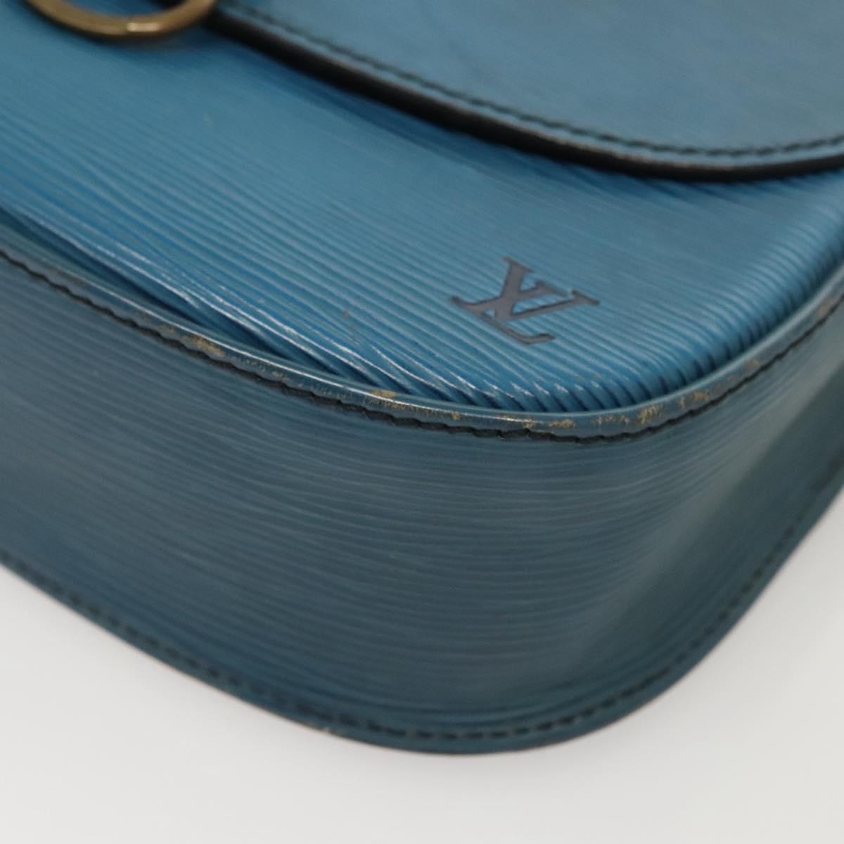 LOUIS VUITTON Epi Saint Cloud GM Shoulder Bag Toledo Blue M52195 LV Auth 125315