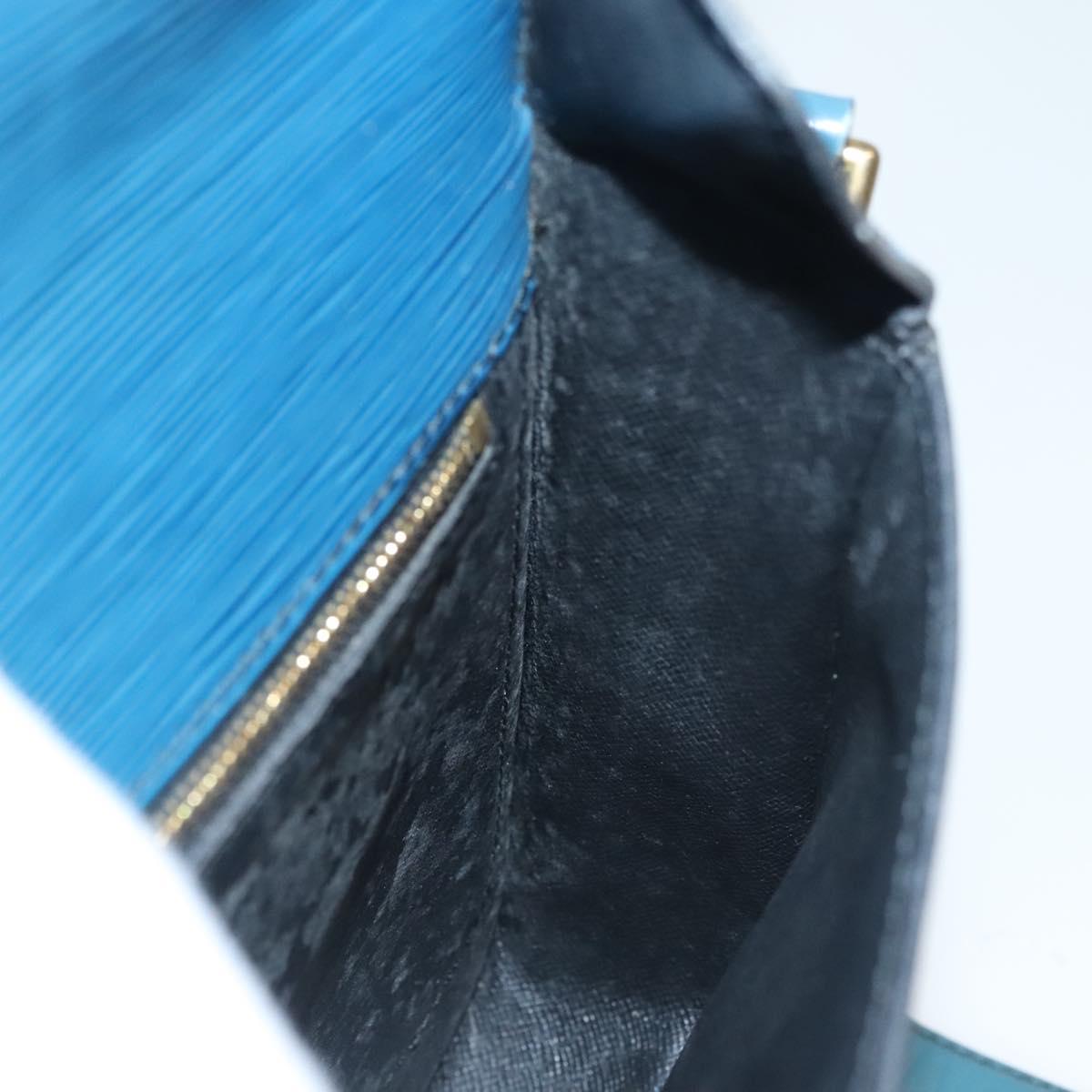 LOUIS VUITTON Epi Saint Cloud GM Shoulder Bag Toledo Blue M52195 LV Auth 125315