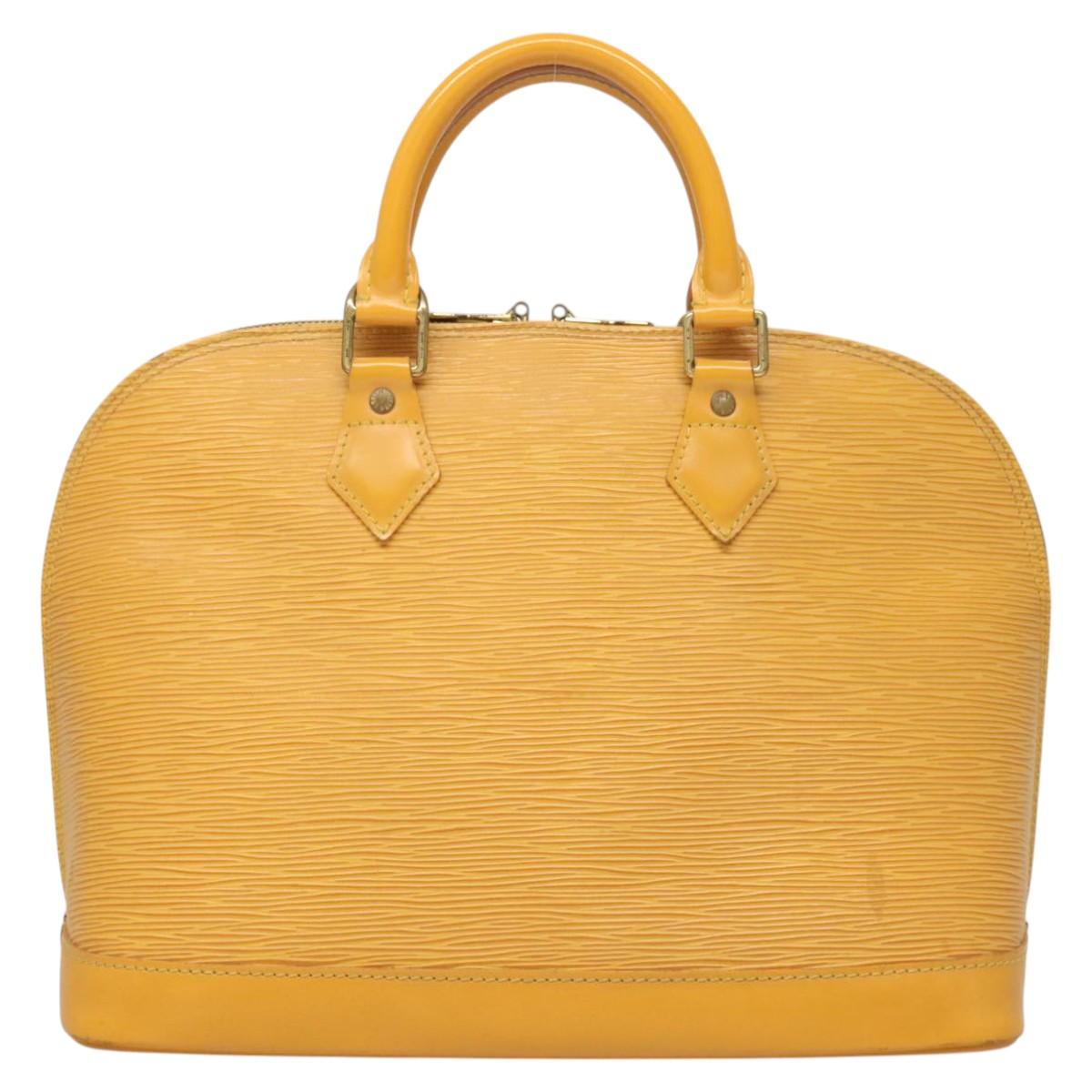 LOUIS VUITTON Epi Alma Hand Bag Yellow M52149 LV Auth 125336