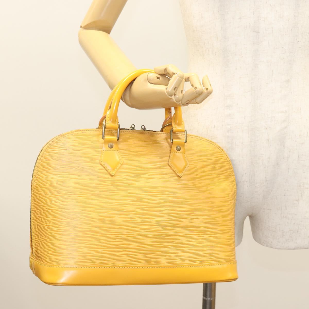 LOUIS VUITTON Epi Alma Hand Bag Yellow M52149 LV Auth 125336