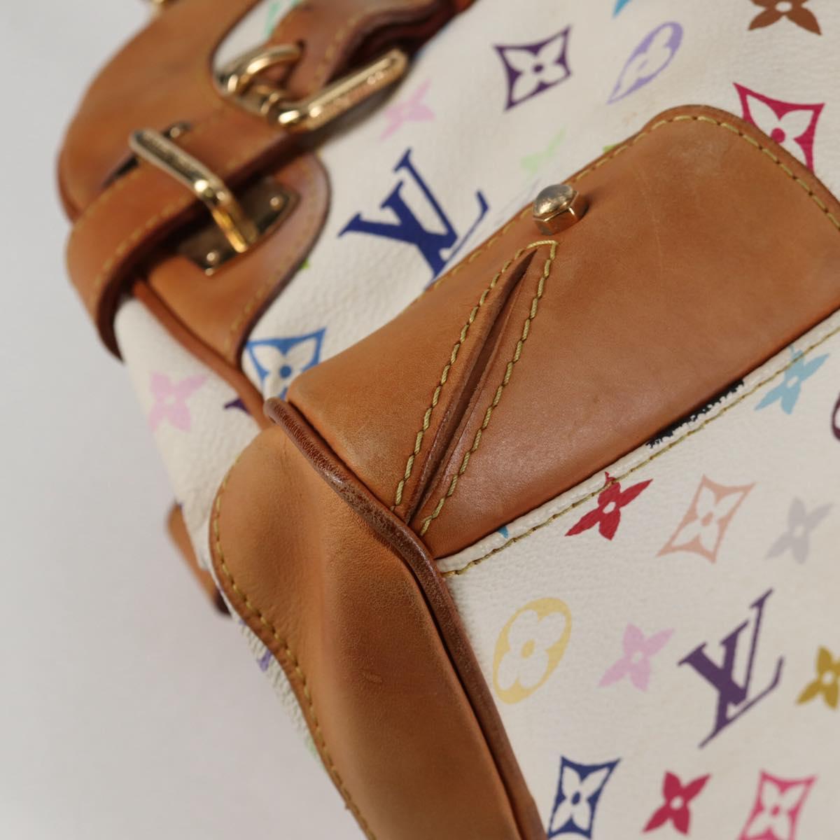LOUIS VUITTON Monogram Multicolor Claudia Hand Bag White M40193 LV Auth 125340V