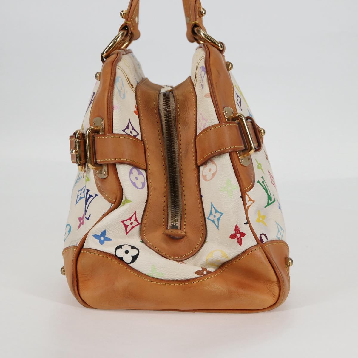 LOUIS VUITTON Monogram Multicolor Claudia Hand Bag White M40193 LV Auth 125340V
