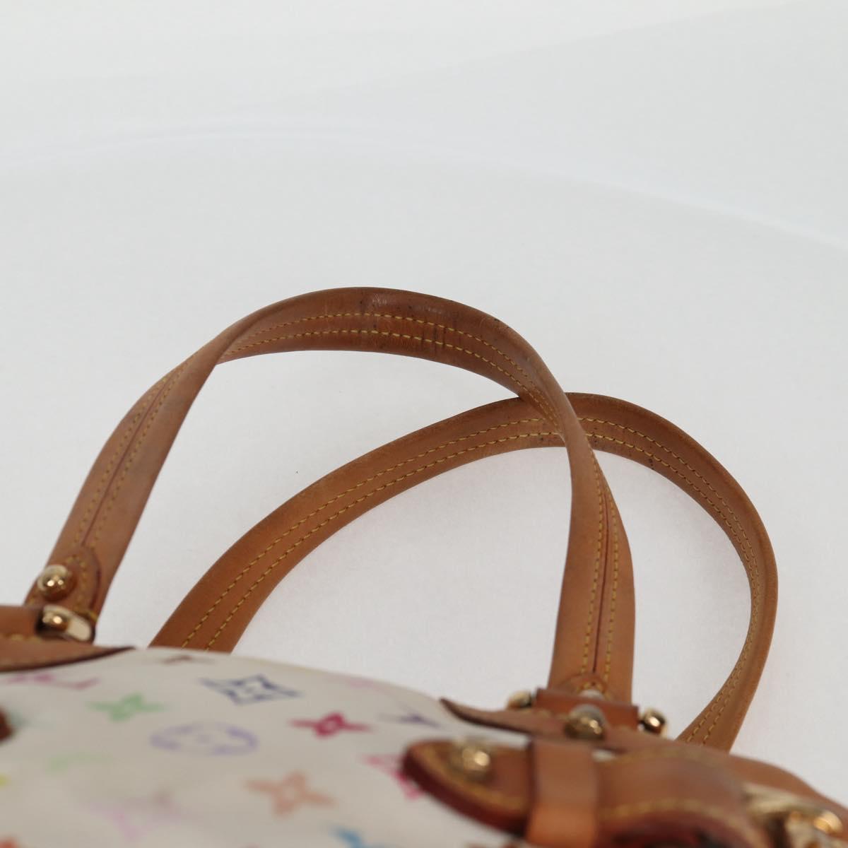 LOUIS VUITTON Monogram Multicolor Claudia Hand Bag White M40193 LV Auth 125340V
