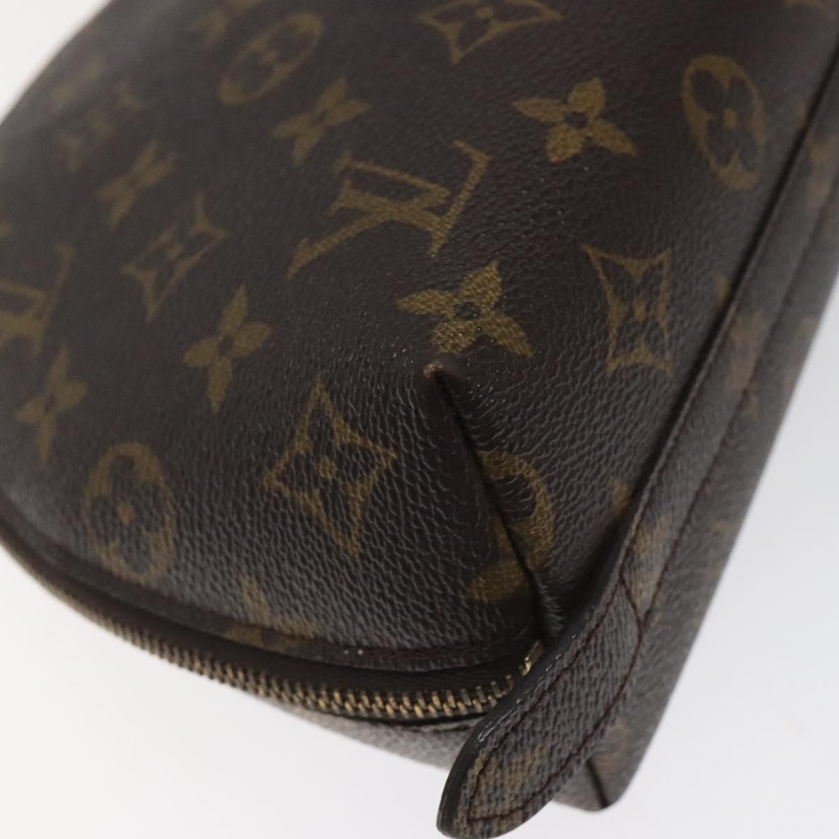 LOUIS VUITTON Monogram Trousse Demi Ronde Cosmetic Pouch M47520 LV Auth 125342