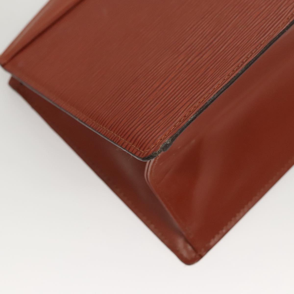 LOUIS VUITTON Epi Trousse Crete Pouch Brown M48403 LV Auth 125363