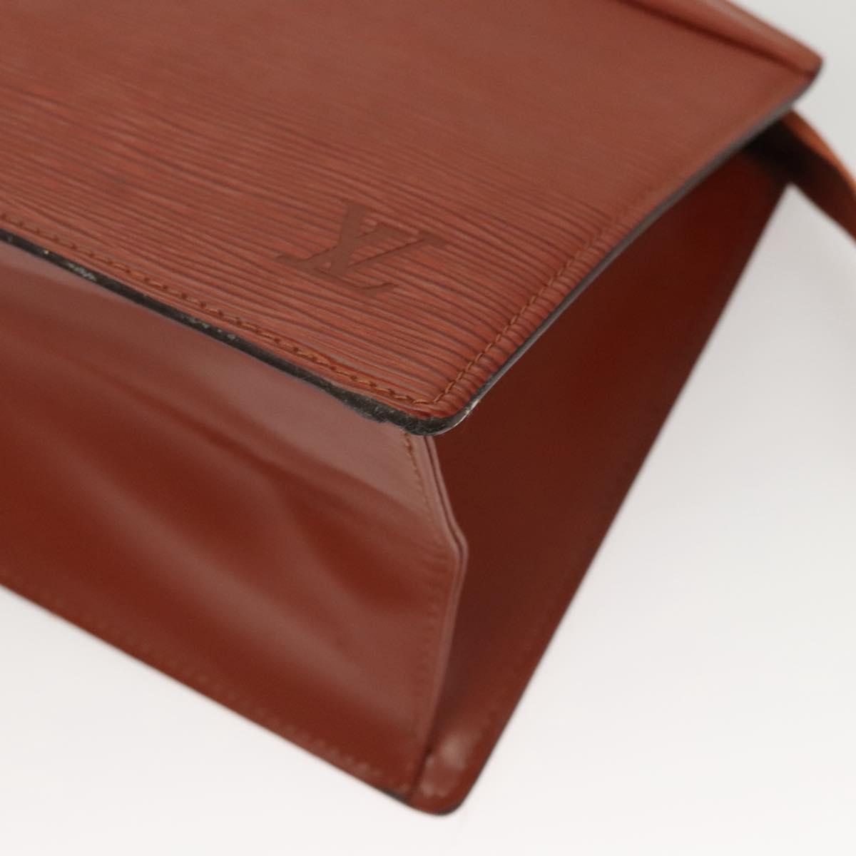 LOUIS VUITTON Epi Trousse Crete Pouch Brown M48403 LV Auth 125363