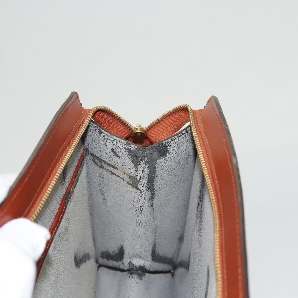 LOUIS VUITTON Epi Trousse Crete Pouch Brown M48403 LV Auth 125363
