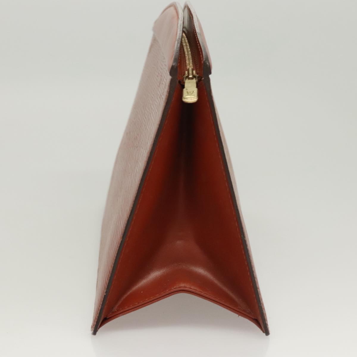 LOUIS VUITTON Epi Trousse Crete Pouch Brown M48403 LV Auth 125363