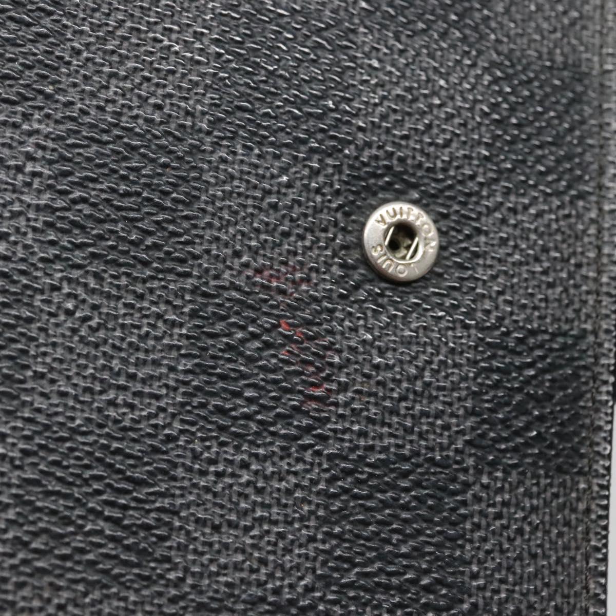 LOUIS VUITTON Damier Graphite Agenda MM Day Planner Cover R20242 LV Auth 125366