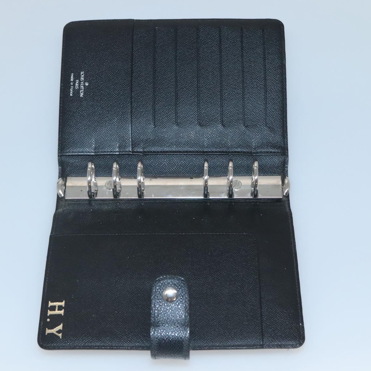 LOUIS VUITTON Damier Graphite Agenda MM Day Planner Cover R20242 LV Auth 125366