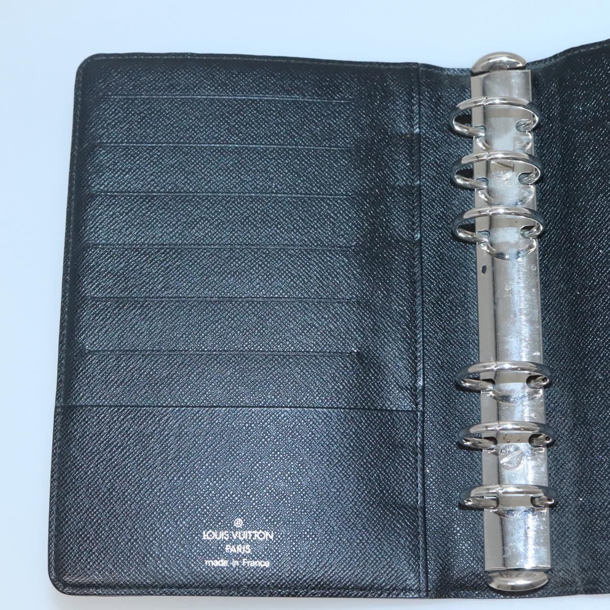 LOUIS VUITTON Damier Graphite Agenda MM Day Planner Cover R20242 LV Auth 125366