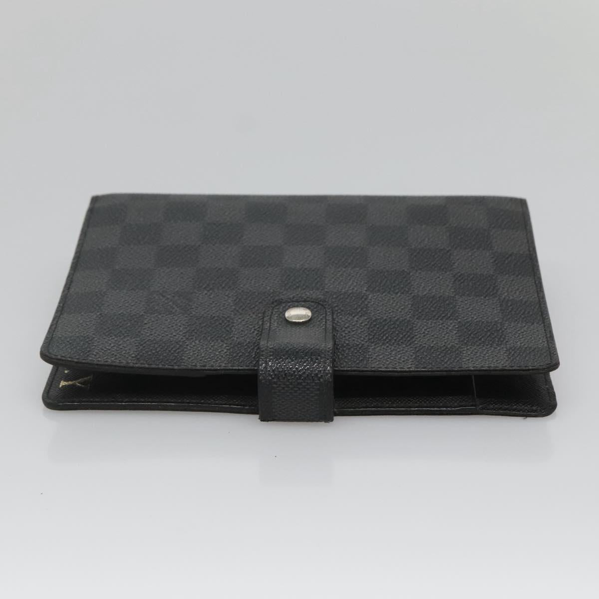 LOUIS VUITTON Damier Graphite Agenda MM Day Planner Cover R20242 LV Auth 125366