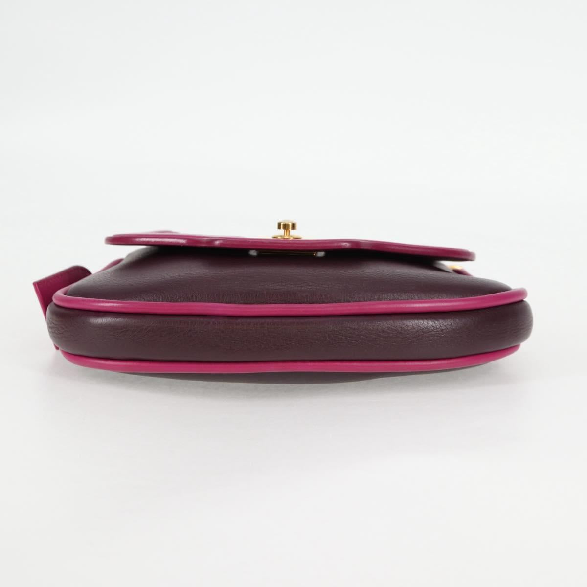 LOUIS VUITTON Art Deco Trapezio Shoulder Bag Leather Pink M97085 Auth 125367AV