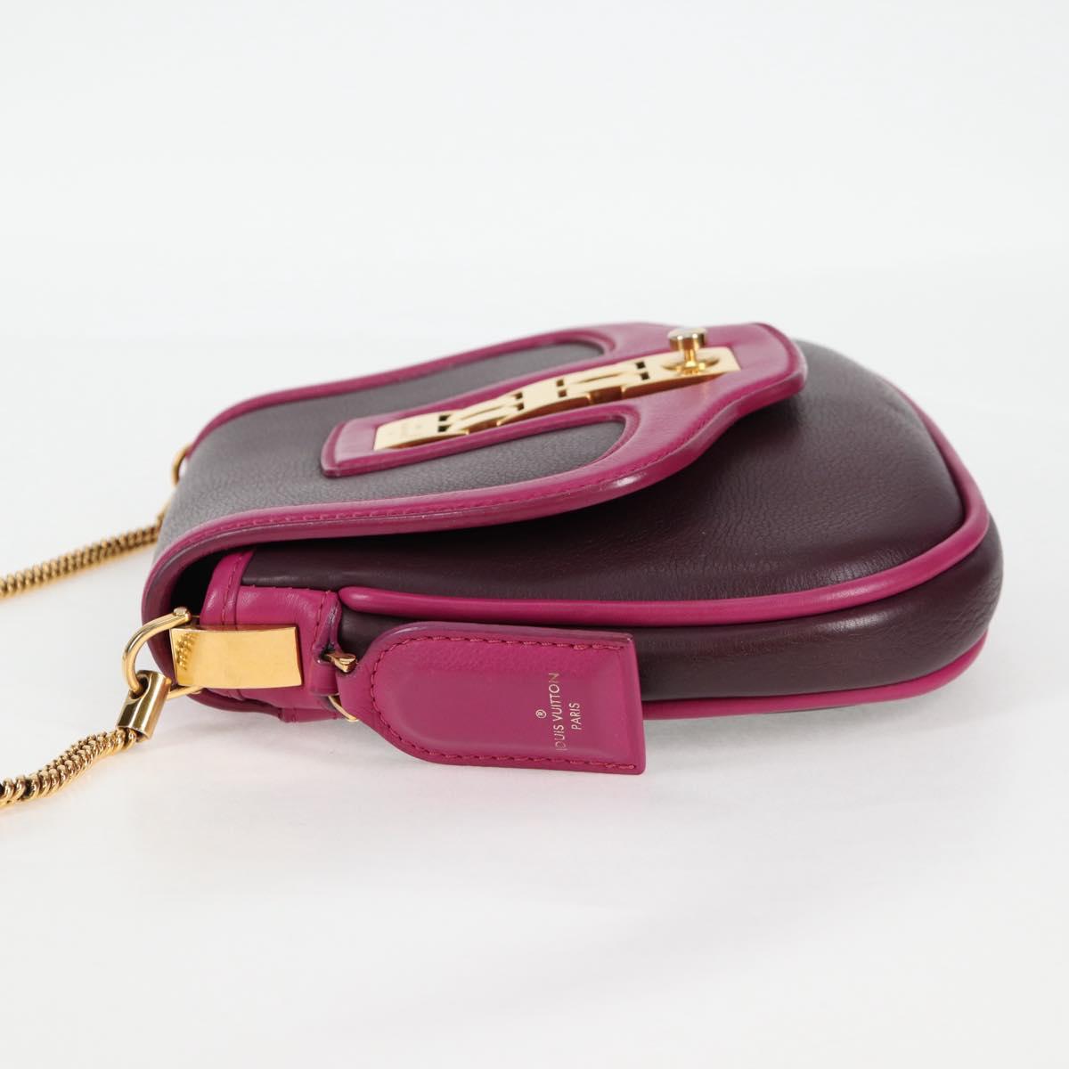 LOUIS VUITTON Art Deco Trapezio Shoulder Bag Leather Pink M97085 Auth 125367AV