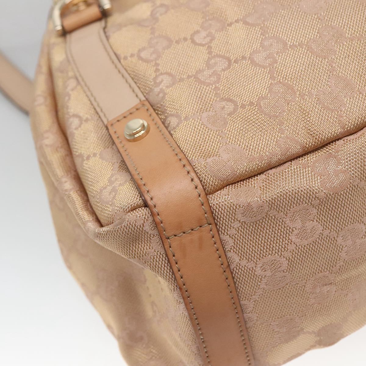 GUCCI GG Canvas Abbey Tote Bag Beige Gold 130736 Auth 125368